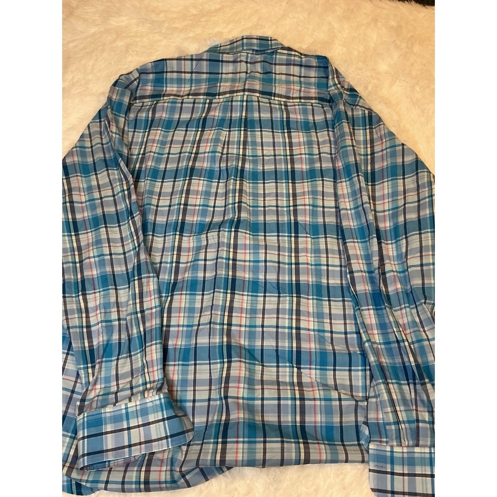 Peter‎ Millar Xxl Lightweight Long sleeve Button down Men's Plaid Shirt - Picture 9 of 9